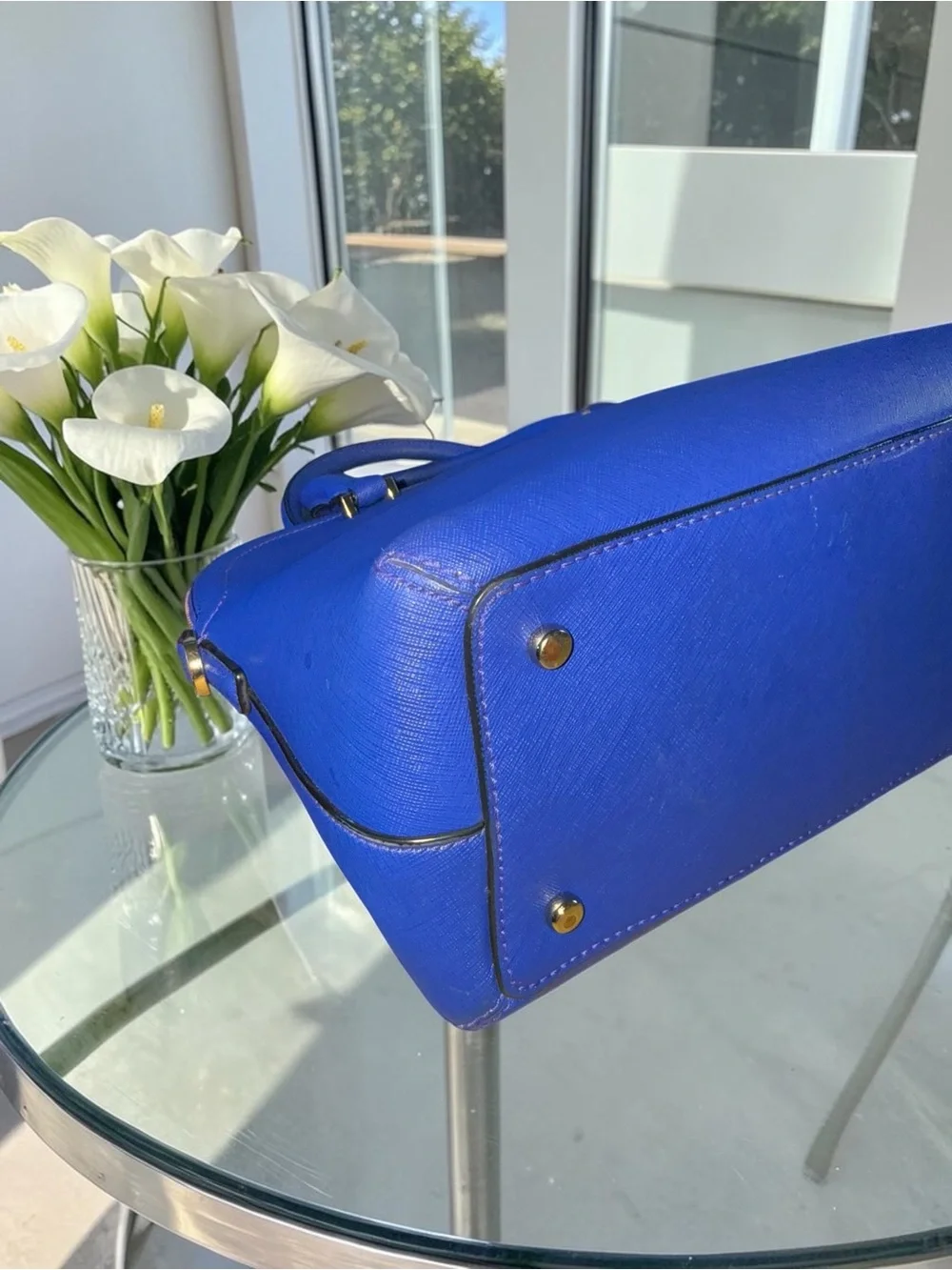 Kate Spade Cameron Street Margot Satchel in "Nightlife Blue" w Bagcharm EUC - Picture 10 of 14
